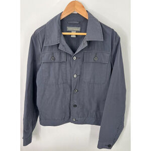 Banana Republic Button-Down Collared Shirt Front Pockets Navy Blue Women's Small